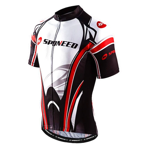 sponeed Men's Cycling Jerseys Tops Biking Shirts Short Sleeve Bike Clothing Full Zipper Bicycle Jacket with Pockets