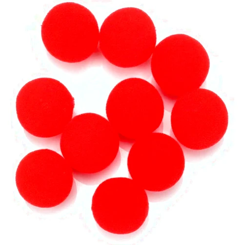 PurYupearl 10Pcs Red Sponge Balls Soft Magic Tool Sponge Balls,Lightweight Mini Sponge Balls Magic Street Classical Comedy Trick Props Magic Kits and Accessories Novelty and Gag，Novelty and Gag Toys(2.5cm)