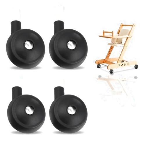 Homoyoyo 4pcs Baby Walker Replacement Wheels Walker Wheels Accessories Plastic Casters Universal Stem-Mount for Trend Strollers Baby's Learning to Walk 360°Swivel PP for Mobility Gear,Quiet Rolling Accessories