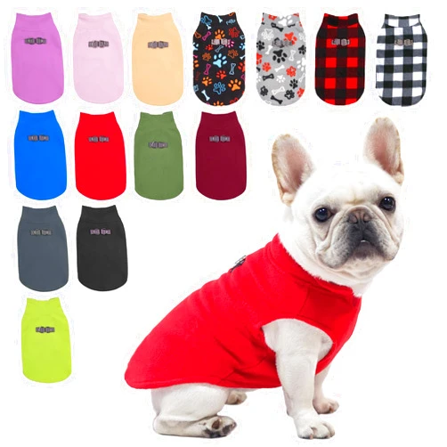 BEAUTYZOO Dog Fleece Vest Sweater Winter Jacket for Small and Medium Dogs with D-Ring Leash Cold Weather Coat Hoodie for XS S M Dogs Boy or Girls