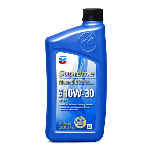 Chevron Supreme (220155719-12PK) 10W-30 Motor Oil - 1 Quart, (Pack of 12)