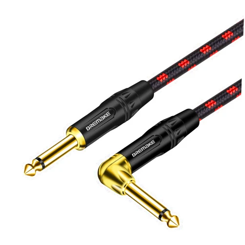 DREMAKE 10 Foot Professional Instrument Cable, Guitar Cable for Speaker Bass Keyboard 1/4