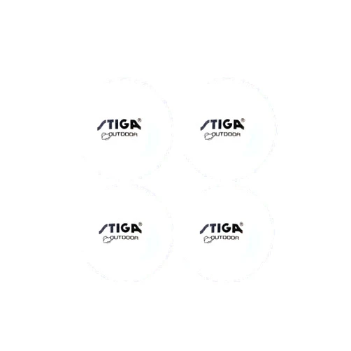 STIGA 4 Pack Outdoor Ping Pong Balls - Minimizes Wind Resistance