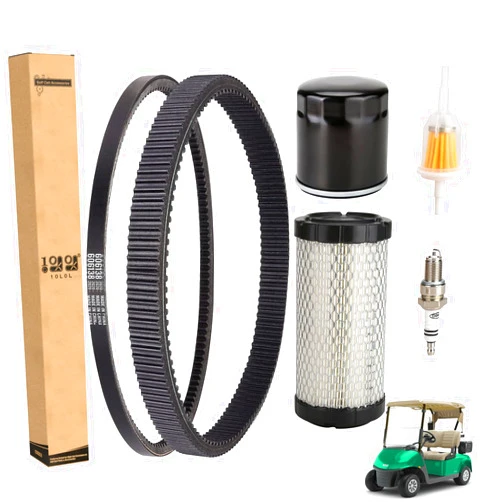 10L0L Golf Cart Tune Up Kit and Drive & Starter Belt Kit fit EZGO TXT RXV 2008-2011 Gas Models with Kawasaki Motor,OEM# 606136, 606138