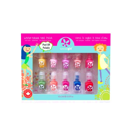 Suncoat Product Inc. Non Toxic Peelable Children's Nail Polish Set, Party Palette