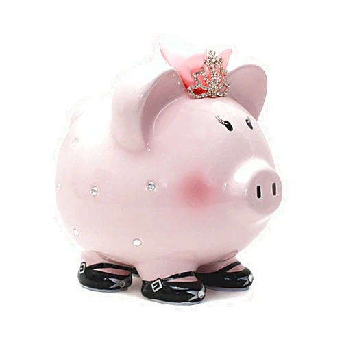 Child to Cherish Ceramic Piggy Bank for Girls, Princess