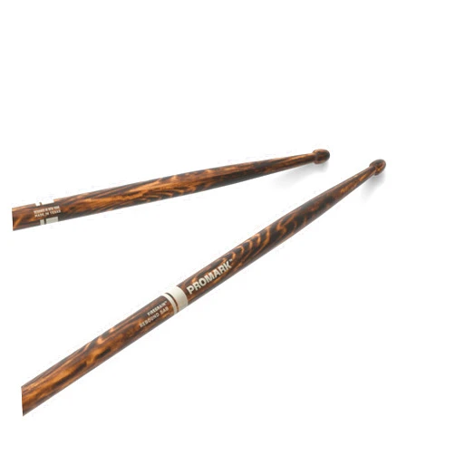 ProMark FireGrain Hickory Rebound 5AB Drumsticks - Enhanced Durability for Intense Drumming - Acorn Wood Tip - Balanced Design - 1 Pair
