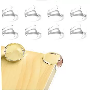 EZONEDEAL Edge Corner Protector,Baby Proofing Guards ,Clear Soft Silicone Bumper with Strong Adhesive Child Safety Edge Protector for Cabinets,Tables,Furniture (8pack)