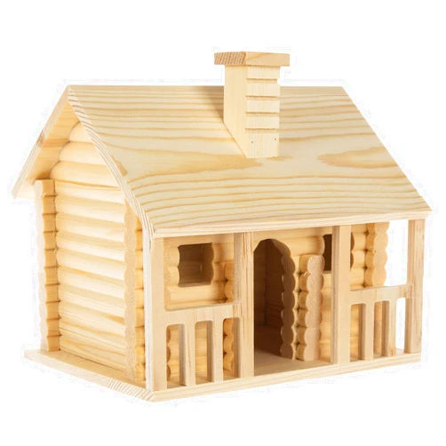 Hobby Lobby Woodpile Fun! DIY Paintable Customizable Log Cabin Unfinished Wood Birdhouse for Kids and Adults