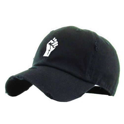KBETHOS Black History Month Fist Black Power Fight Vintage Distressed Baseball Cap