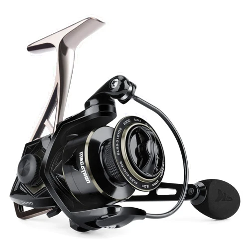 KastKing Megatron Spinning Reel, Freshwater and Saltwater Spinning Fishing Reel, Rigid Aluminum Frame 7+1 Double-Shielded Stainless-Steel BB, Over 30 lbs. Carbon Drag, CNC Aluminum Spool & Handle