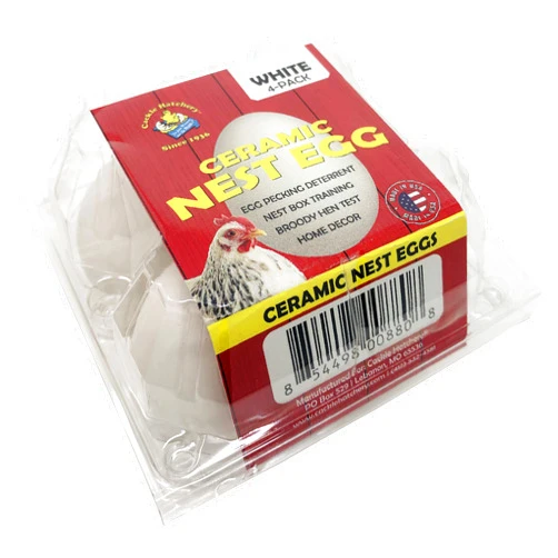 Cackle Hatchery Ceramic Nest Eggs (4ct) (4 White)