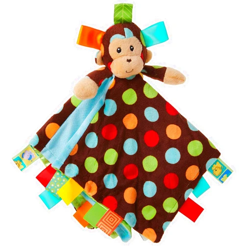 Taggies Mary Meyer Taggies Dazzle Dots Character Blanket, Monkey