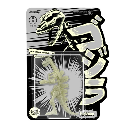 Super7 Toho Reaction Figures - Godzilla Skeleton (Glow) Action Figure