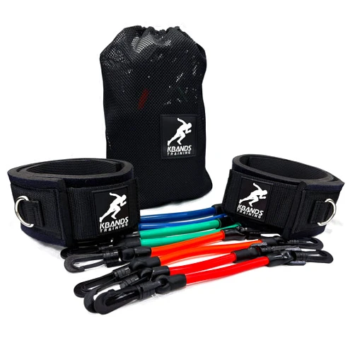 Kbands Training Kbands | Speed and Strength Leg Resistance Bands | Includes Speed 101 and Agility FX Digital Training Programs - Sizes for Youth, Intermediate, and Advanced Athletes