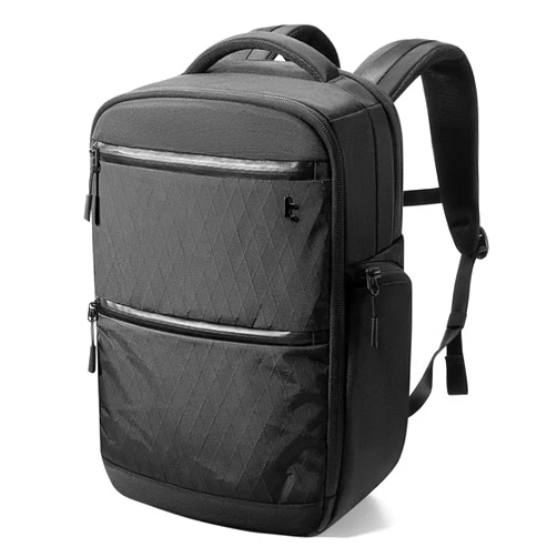tomtoc Laptop Backpack X-Pac Techpack Designed for Business Professional Commuter, City Compact Backpack for 16-inch MacBook Pro, Black