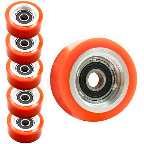 KOLEOLL 6 Pack 70298701P Roller And Seal Kit Compatible with HUEBSCH Speed Queen IPSO Dryer Support Roller Bearing 70568201 AP6240652 70052601 70052601P