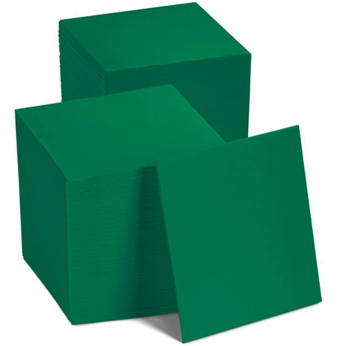 NAPEREE Disposable Cocktail Napkins Green Paper, [200 Pack] 10
