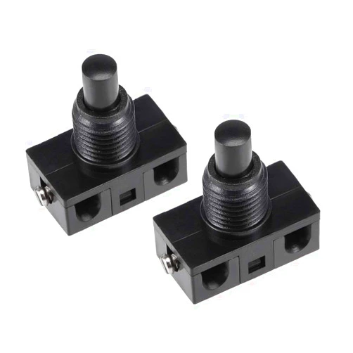 uxcell Inline Foot Pedal Push Button Switch, UFO Type Lamp Lighting Foot Control Latching ON/Off Footswitch Black 2 Pcs
