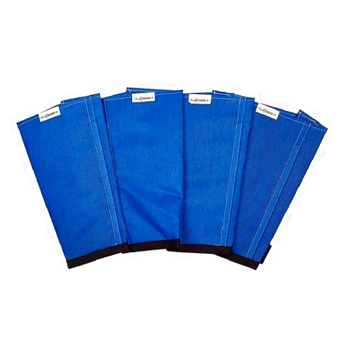 SHOOFLY Horse Leggins, Patented Loose Fitting Fly Boots, Breathable Plastic Mesh (Blue/Medium)