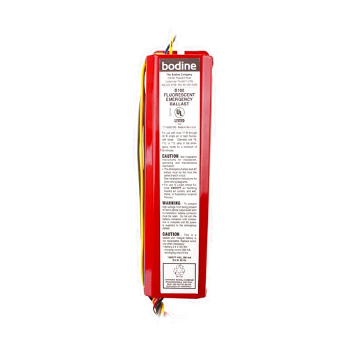 Bodine Electric Bodine B100 - Emergency Backup Battery - 90 min. - Operates 17-40 W 2 ft. - 4 ft. T8, T10 or T12 or 4-pin long compact lamps - 120/277 Volt