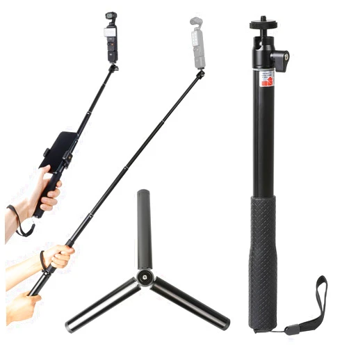 Leenconghui 37inch Selfie Stick Gimbal Extension Pole+Tripod Mount Kit fit for DJI Osmo Pocket 3