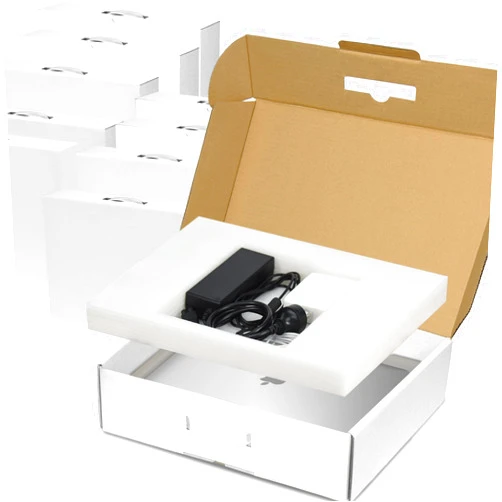 SOUNDANCE 10-Pack Laptop Box with Protection Foam, Cardboard Laptop Shipping Box, Secure Mailer Box for up to 17.3 Inches Notebook Computer, Handmade Laptop Sleevess