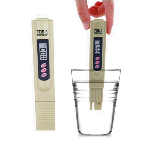 IPstyle Digital TDS Meter Water Tester, PPM Water Quality Tester Measuring Range 0-9999ppm, Ideal for Drinking Water, Swimming Pool, Aquariums, Hydroponics (Grey) (TDS)