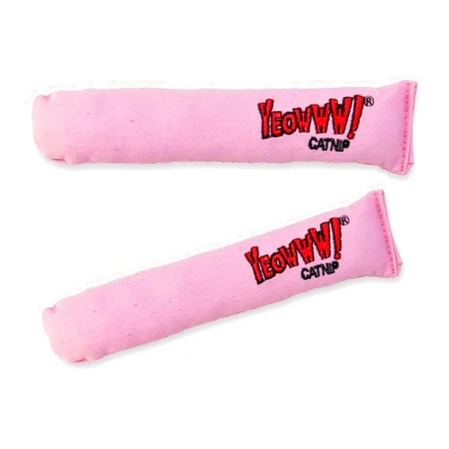 Yeowww! Pink or Blue Catnip Cigar Toys (2-Pack) (Pink)
