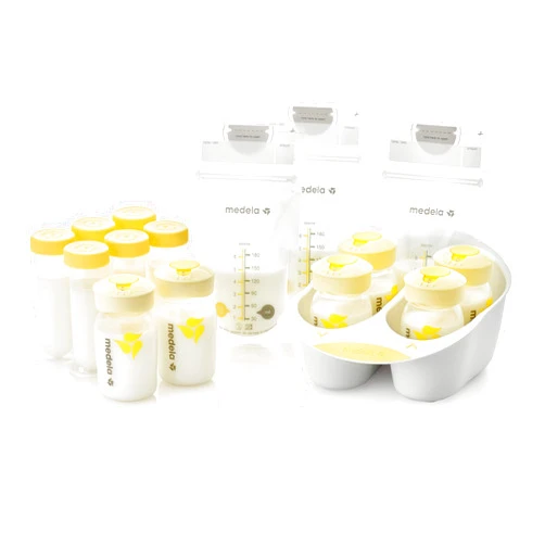 Medela Breast Milk Storage Solution Set, Breastfeeding Supplies & Containers, Breastmilk Organizer, Made Without BPA