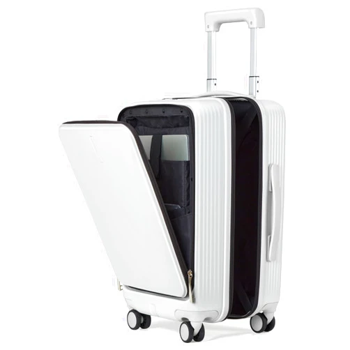 Hanke 20 Inch Carry On Luggage with Wheels, Hard Shell Suitcases TSA Approved Travel Luggage Carry-On Hard Case Luggage(Smoke White)