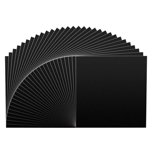 Huaxing Matte Black Permanent Vinyl for Cricut, Huaxing Adhesive Vinyl Sheets (30 Pack; 12” x 12”) Permanent Vinyl Bundle for Silhouette, Cameo Cutters, Signs, Scrapbooking, Craft Die Cutters