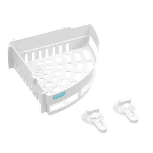 INOCHI Shower Caddy - Adhesive Shower Shelves Corner Shelf Bathroom Decor Sets Soap Bar Holder - Corner Shower Caddy For Kitchen Storage Bathroom Shelves Shower Organizer Dorm Essentials (White)