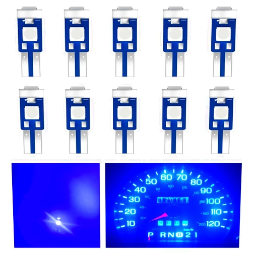 MONNSS T5 LED Bulbs 74 73 37 2721 LED Bulb Canbus Error Free for Auto Car Dashboard Dash Instrument Panel Gauge Cluster Indicator Lights Lamp Blue