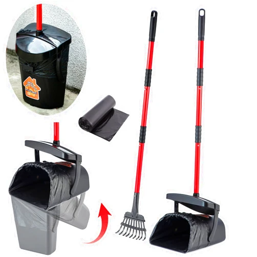 HUZSV Pooper Scooper Large Swivel Bin & Rake for Large & Small Dogs Non-Breakable Dog Poop Scooper with 20 Waste Bags Easy to Clean Pet Waste Use on Grass, Dirt or Gravel - Pet Supplies