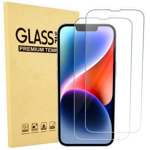 ProCase 2 Pack Screen Protector for iPhone 14 / iPhone 13 / iPhone 13 Pro 6.1 Inch, Tempered Glass Screen Film Guard for iPhone 14 2022 / iPhone 13/13 Pro 2021, Clear