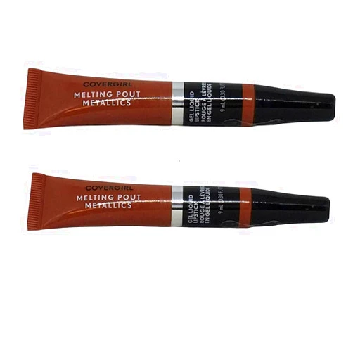 COVERGIRL Pack of 2 CoverGirl Melting Pout Metallics Gel Liquid Lipstick, Mayhem 215