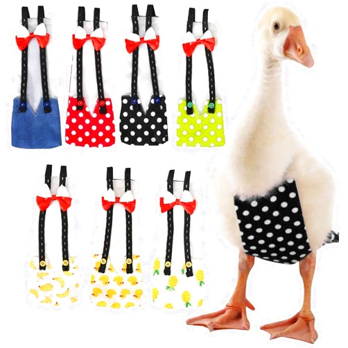 QBLEEV Pet Cole Duck Diapers for Baby Ducks, Chicken Diapers for Real Hens, Fashionable Duckling Nappy Poultry Cloth for Indoor Chick Goose Hen