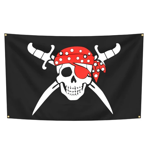ILtEt Funny Pirate Jolly Roger Skull Pattern Tapestry 3X5 Feet Home Wall Hanging Tapestry Bedroom Living Room Dormitory Party Background Decoration