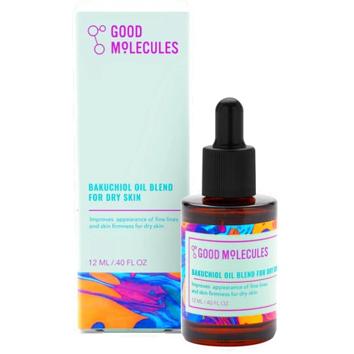 Good Molecules Bakuchiol Oil For Dry Skin - Ultra Hydrating Natural Blend with Bakuchiol and Rosehip Oil, Promotes Collagen Production, Moisturizing Face Oil