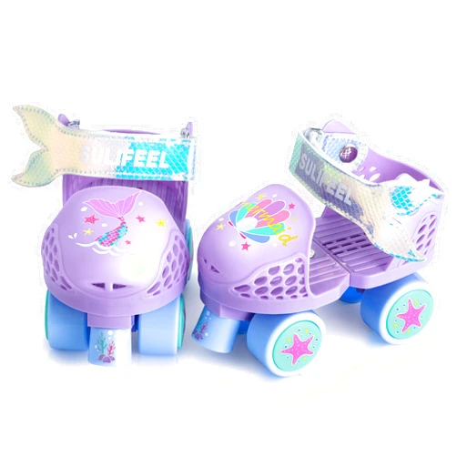 SULIFEEL Kids Adjustable Quad Roller Skates,Toddler Beginner Roller Skates for Girls and Boys Age 2-5 Years Old