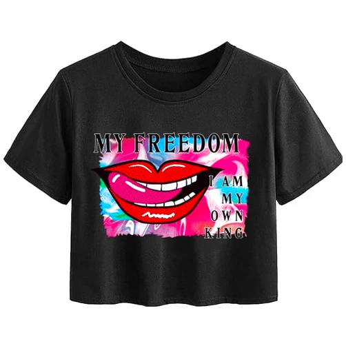 Avanova Women's Sun Graphic Tee Short Sleeve Crewneck Crop Tops Summer Casual T Shirt