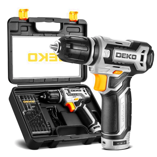 DEKOPRO Cordless Drill: DEKO PRO 12V Power Battery Drill Set with Small Electric Drills and 3/8-inch Keyless Chuck with Portable Tool Set Gift Box