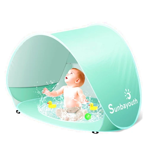 SUNBA YOUTH Baby Beach Tent, Baby Pool Tent, UV Protection Infant Sun Shelters Beach Shade Tent, Pop Up Baby Tent for Beach