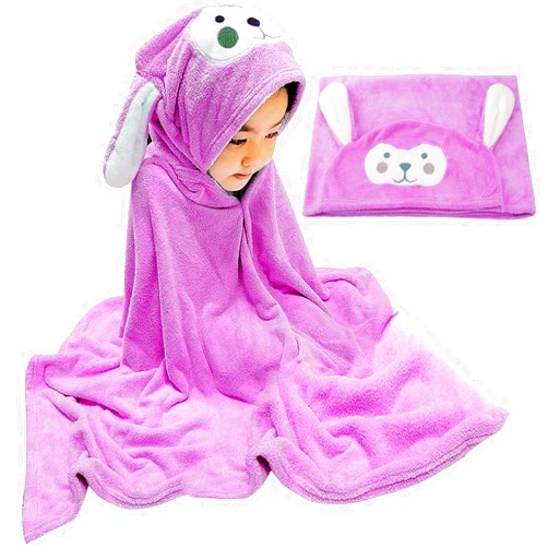 Visen Premium Hooded Towel for Kids,-28×55 INCH Large Size Kids Bath Towel,Ultra Soft Hooded Towel Wrap for Boys Girls, Highly Absorbent Bathrobe Blanket Gifts for Toddlers Shower (Purple)