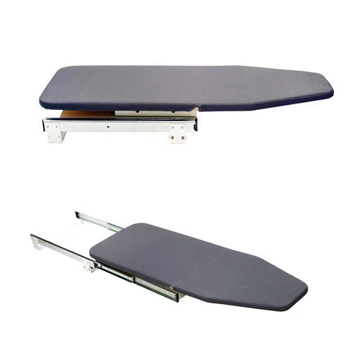AKOZLIN Retractable Pull Out Ironing Board Closet Sliding Out Swivel Iron Board Mounted in Drawer with Heat Resistant Ironing Cover, Board Size: 31.88
