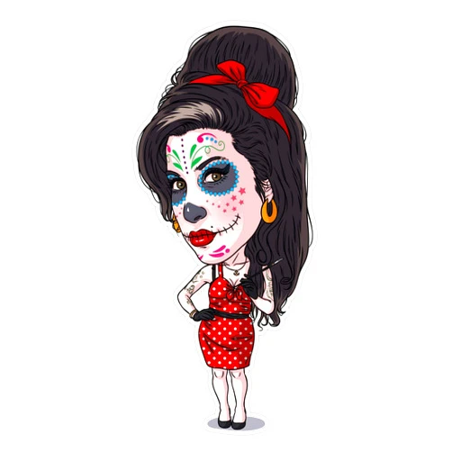 Pinkman Tailor Sugar Skull Car Decal Stickers Amy 27 Club Inspired Vintage Vinyl Bumper Waterproof Cute Cool Sticker Decals for Trucks,Cars,Boats,Water Bottles,etc.(5 inch x 2.4 inch (13 cm x 6 cm))