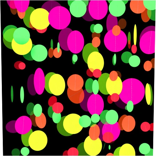 Corwogolo 108feet Paper UV Round Dot Neon Garland Blacklight Reactive Glow in The Dark Party Supplies Streamers Glow Fluorescent Hanging Circle Dots Banners for Wedding Birthday Neon Party Decorations