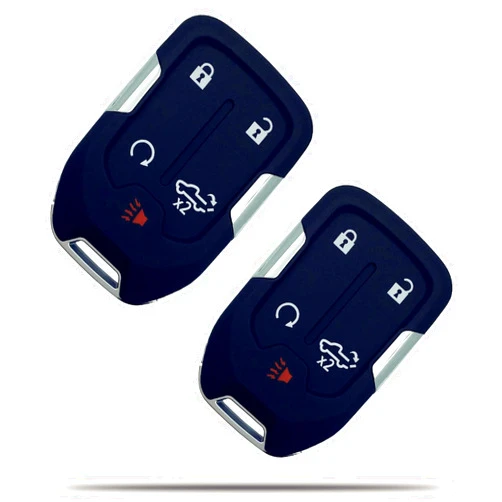 TALKMOON Replacement Key Fob Shell Case Replacement for 2022 2021 2020 2019 Chevy Silverado and GMC Sierra 1500 2500HD 3500HD 5 Button Keyless Entry Remote Control Car Key Fob Cover (Pack2)