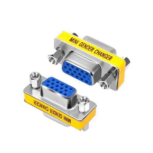 ENUODA VGA Coupler 2 Pack VGA SVGA Connector 15 Pin Female to Female Mini Gender Changer Adapter